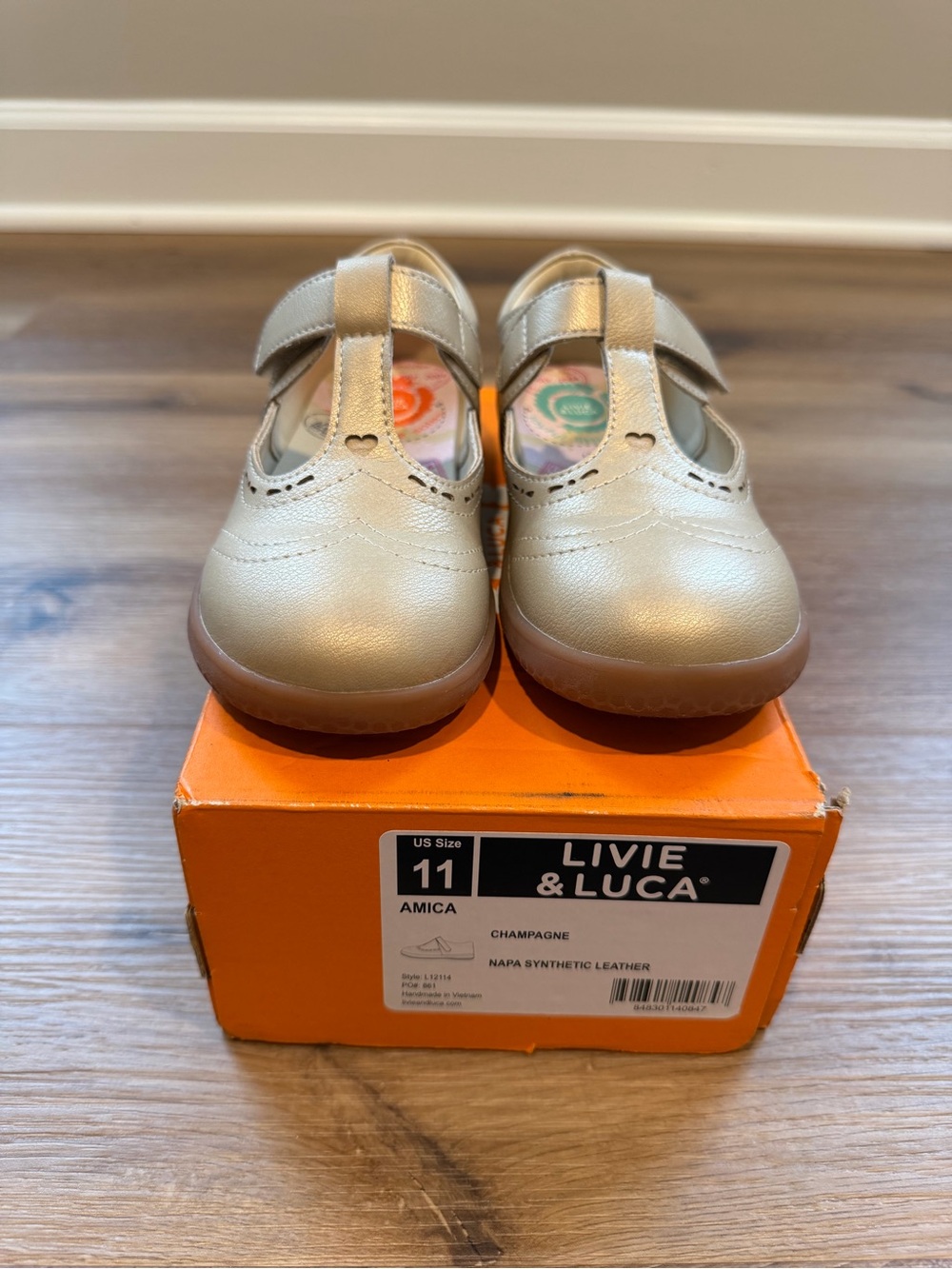 Livie & Luca Kids Champagne Mary Jane Shoes